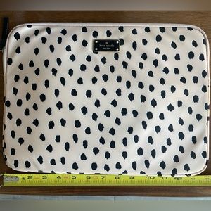 Kate Spade Black and White Laptop Sleeve